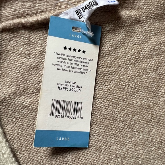 BB Dakota Steve Madden color block cardigan size L - Picture 4 of 8